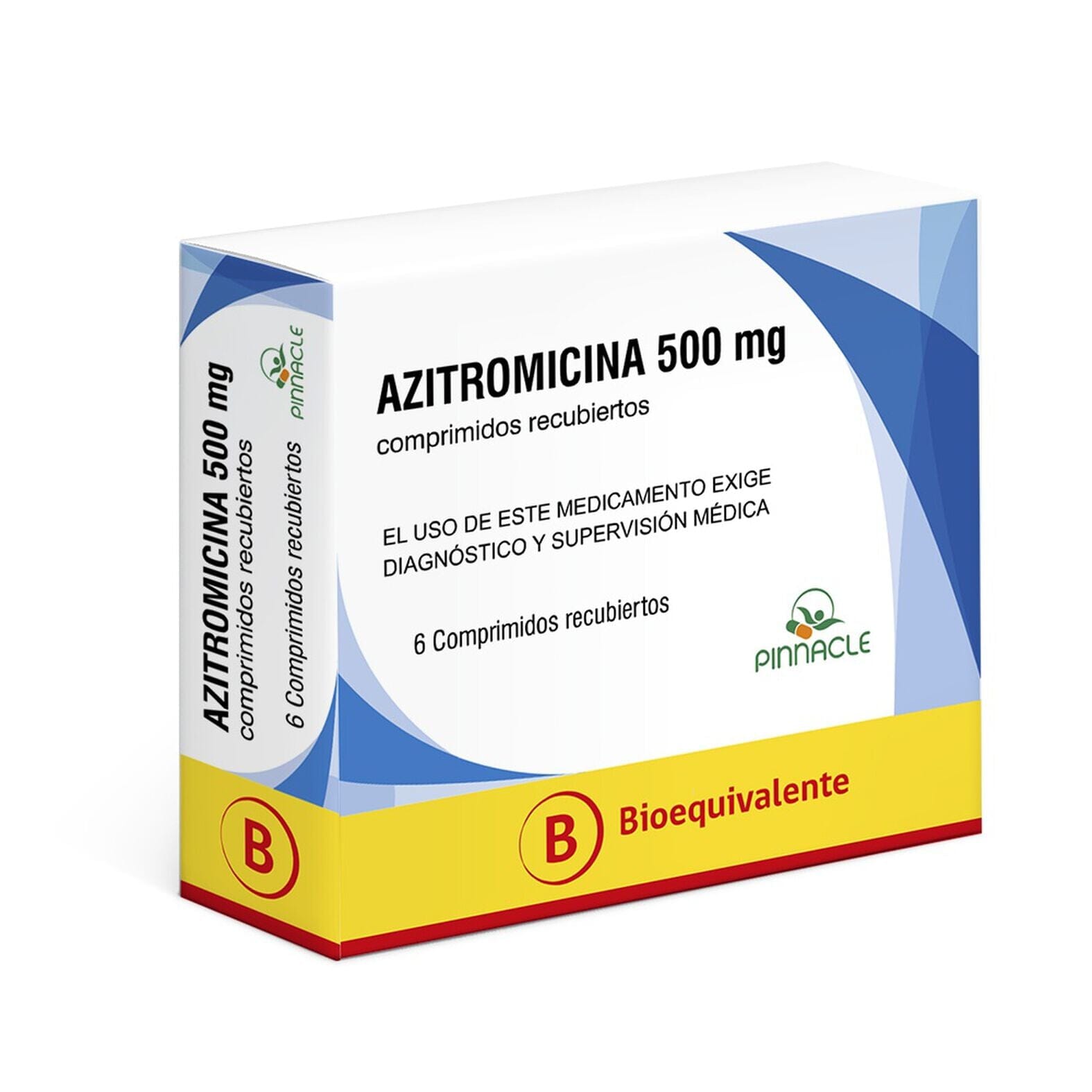 Azitromicina 500mg X 6 comprimidos recubiertos PINNACLE